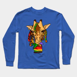 Rastafarian Giraffe Long Sleeve T-Shirt